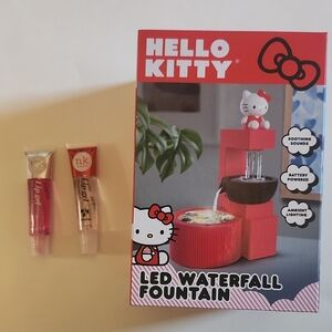 Hello Kitty Red LED Waterfall Fountain with Lip Gloss